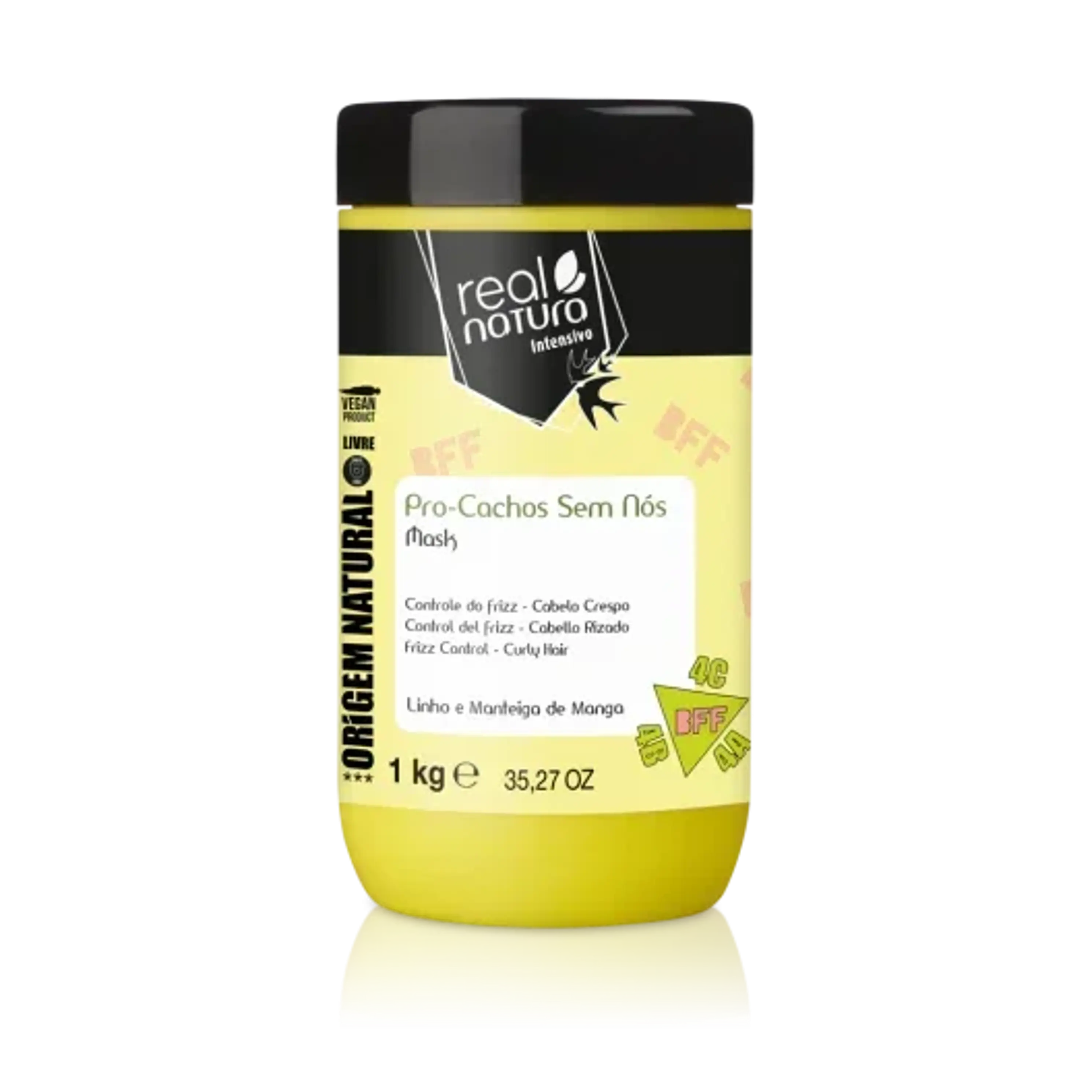 REAL NATURA MÁSCARA PRO-CACHOS SEM NÓS 1KG  1