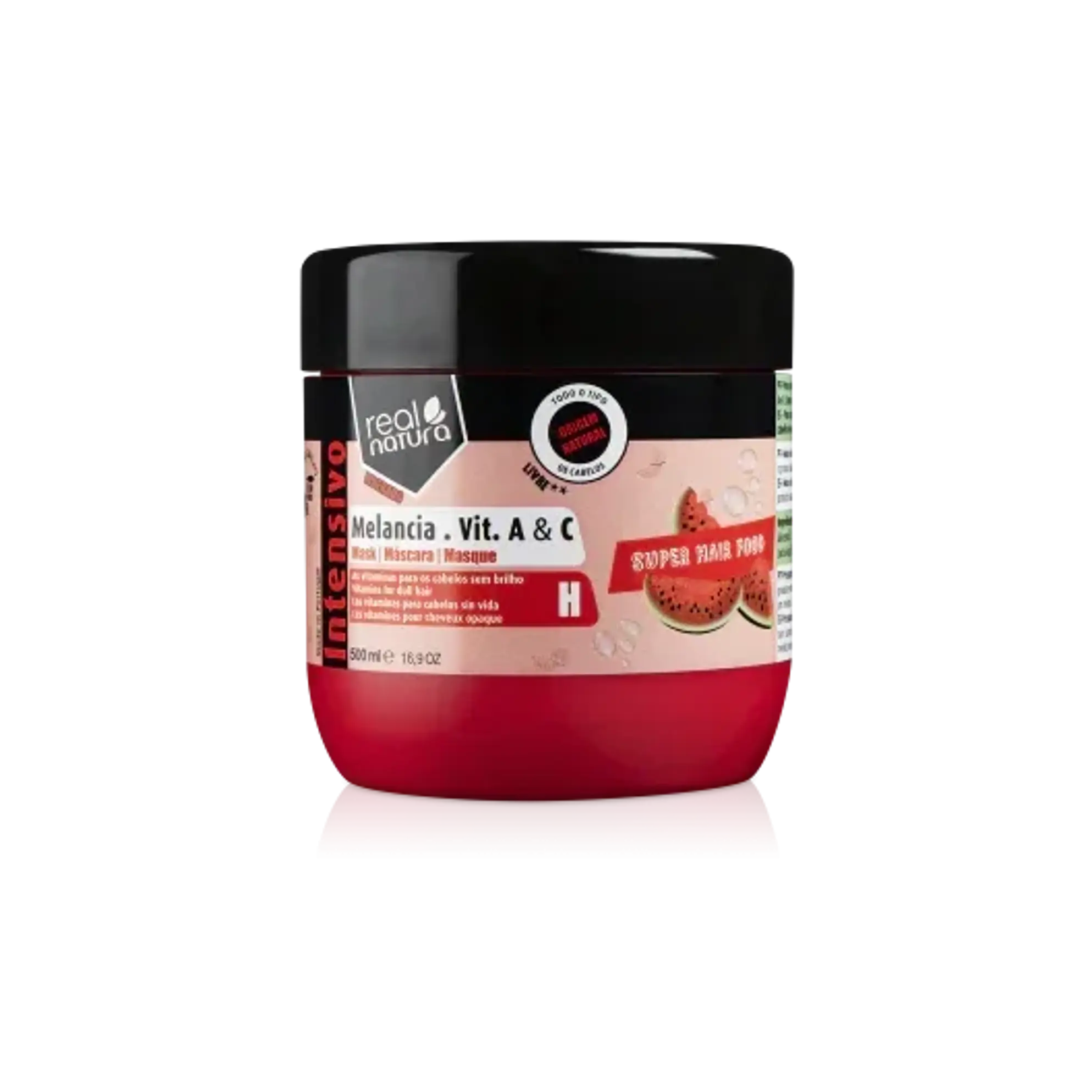 REAL NATURA MÁSCARA MELANCIA VIT. A & C 500ML  1