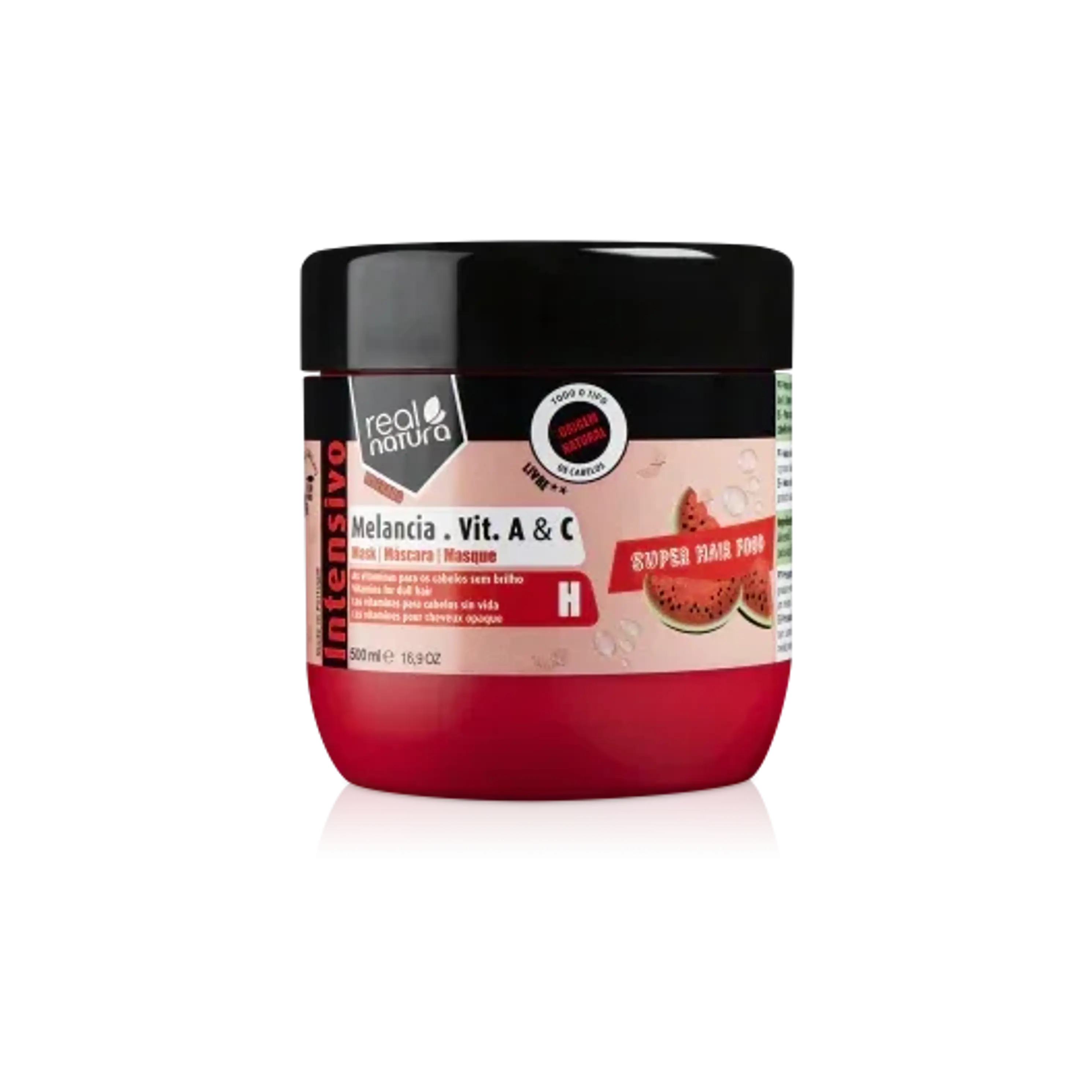 REAL NATURA MÁSCARA MELANCIA VIT. A & C 500ML  1