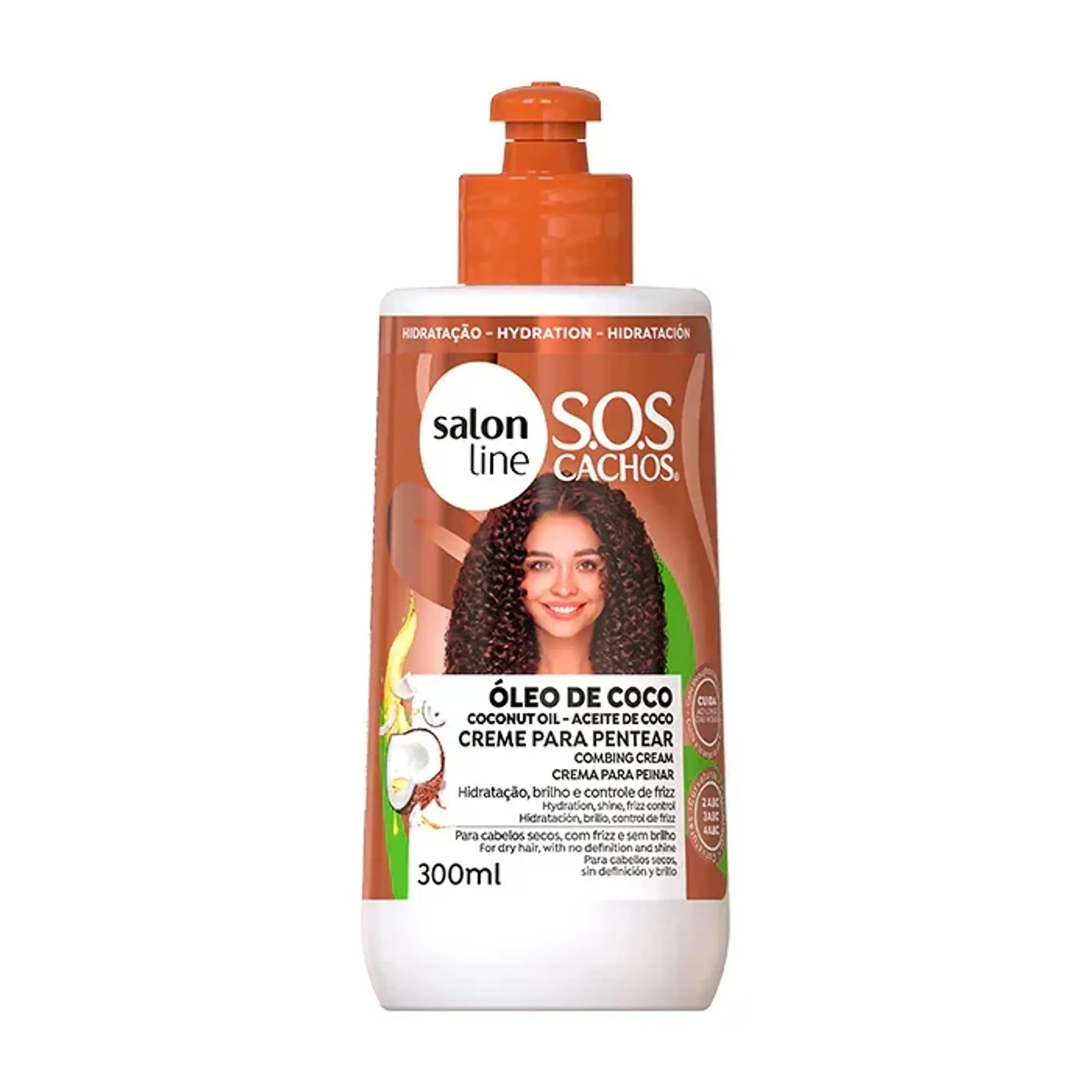 SALON LINE CREME DE PENTEAR ÓLEO DE COCO 300ML  1