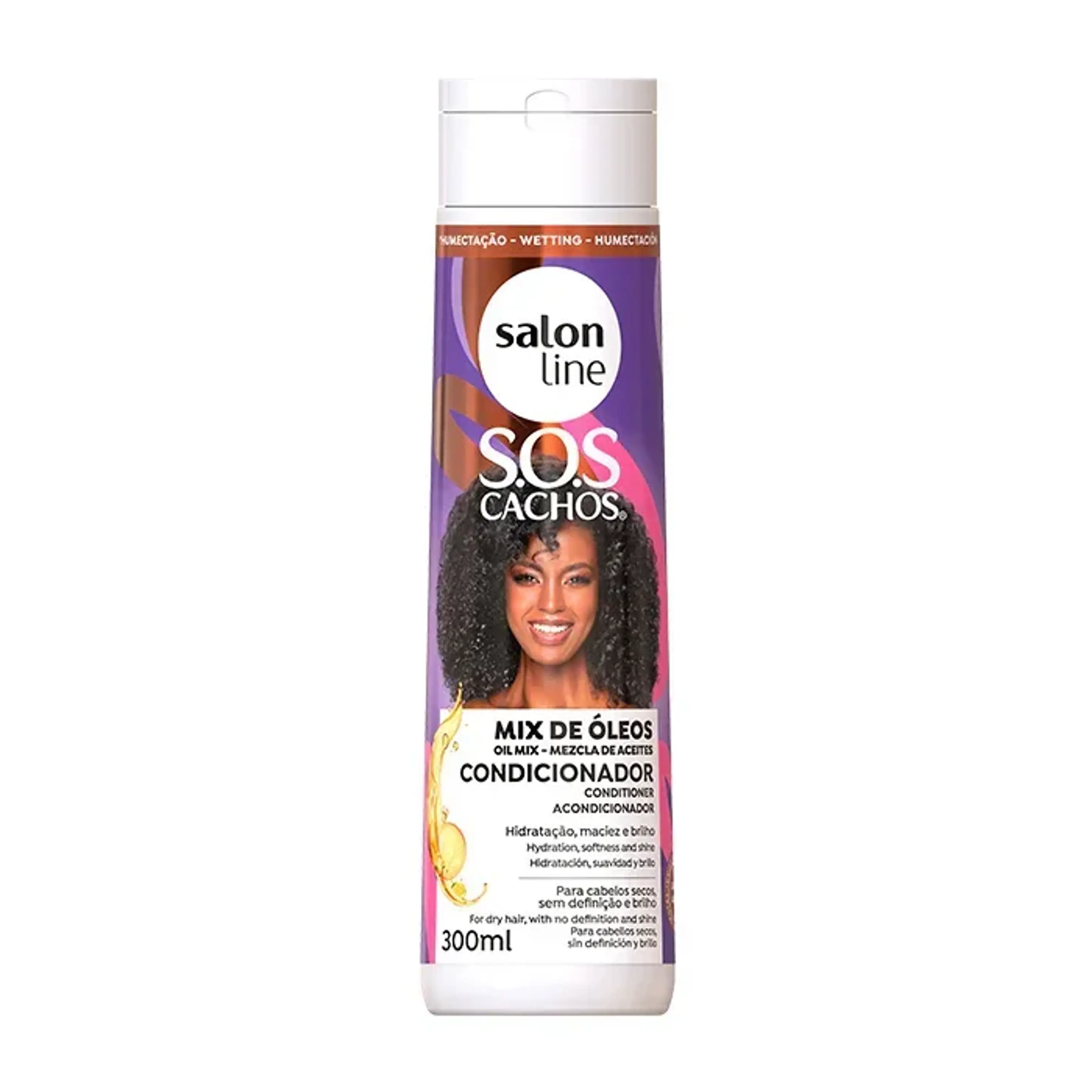 SALON LINE SOS CONDICIONADOR CACHOS MIX OLEO 300ML  1