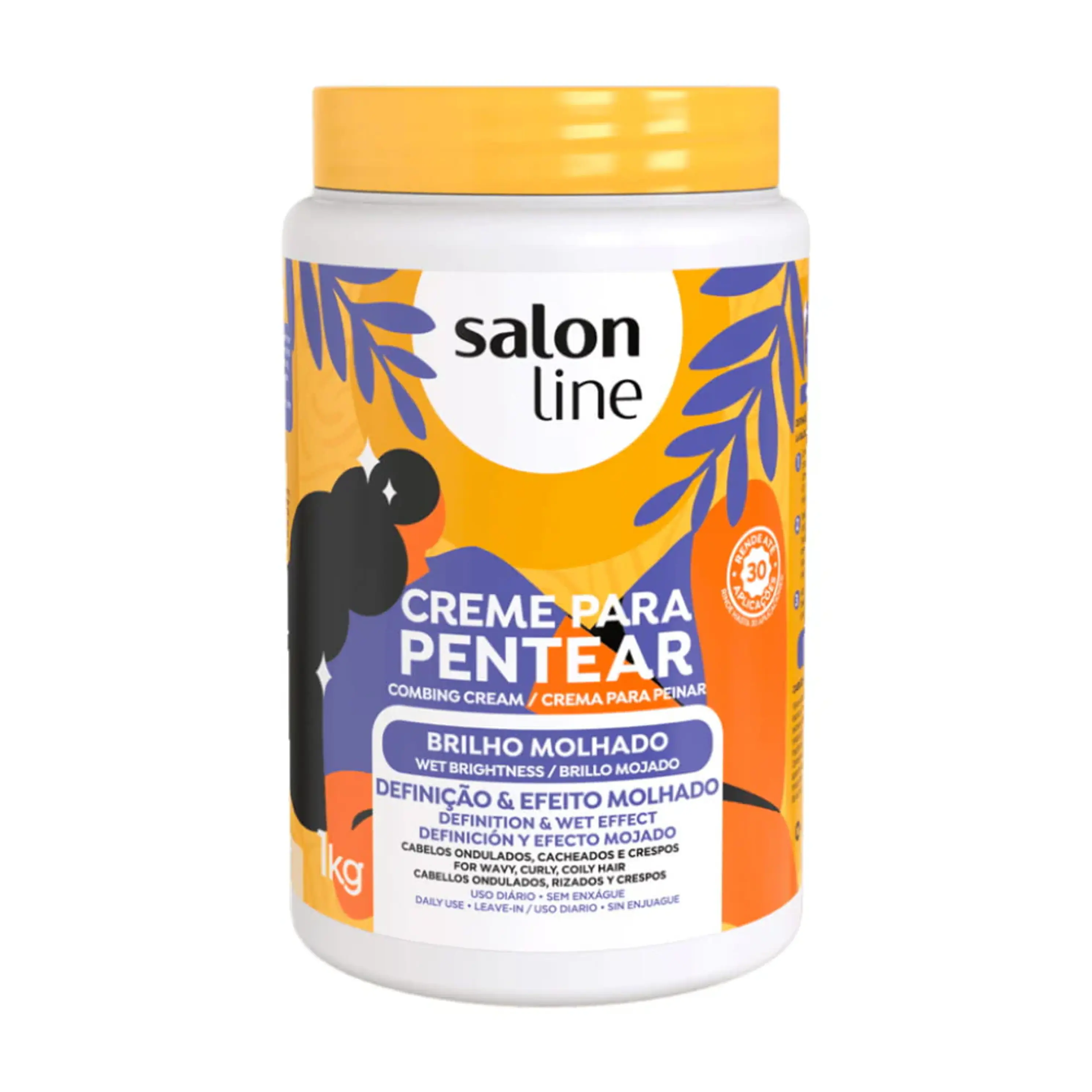 SALON LINE CREME PENTEAR DEFINIÇÃO BRILHO MOLHADO 1KG  1