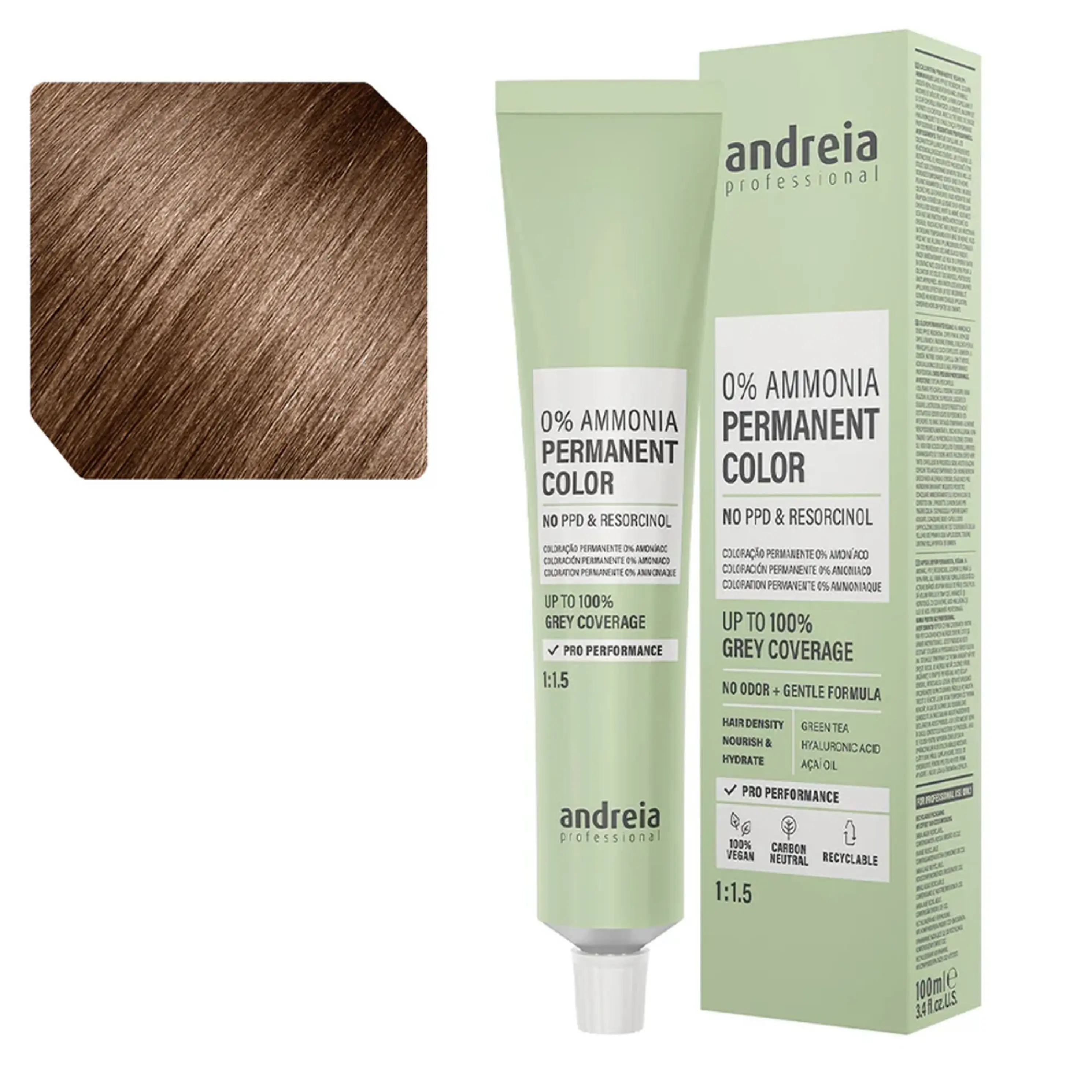 ANDREIA COLORAÇÃO PERMANENTE 0% AMONIACO 6.3 LOURO ESCURO-DOURADO 1