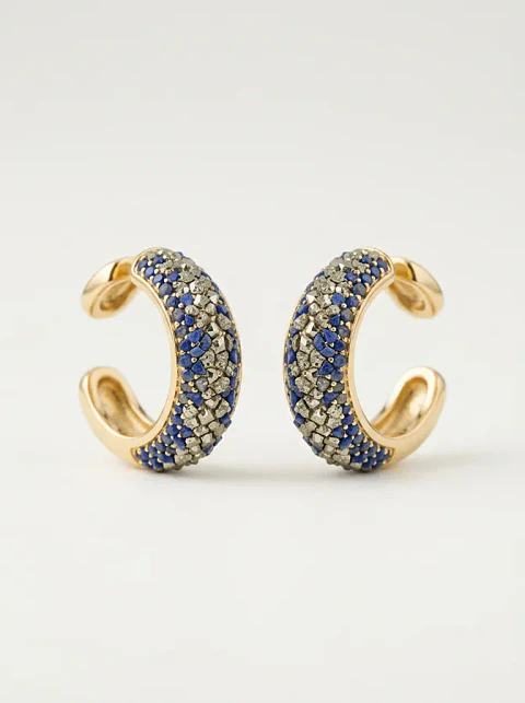 Pyrite Star Ear Cuffs