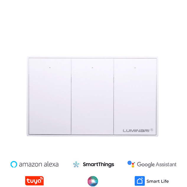 Interruptor inteligente button 3 botones Blanco 1