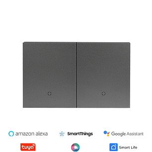 Interruptor Inteligente Volta 2 botones Aluminio Gris