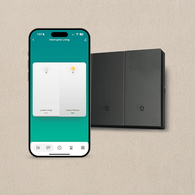 Interruptor Inteligente Volta 3 botones Aluminio Negro 3