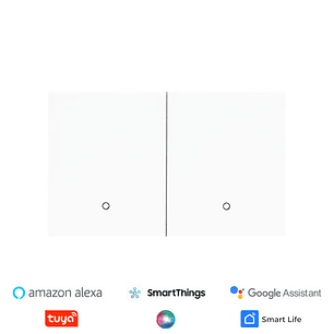Interruptor Inteligente Volta 2 botones Vidrio Blanco