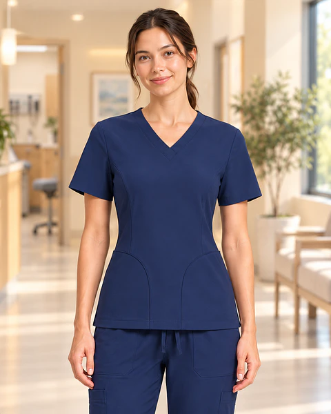 Top clínico mujer cuello V · MC03
