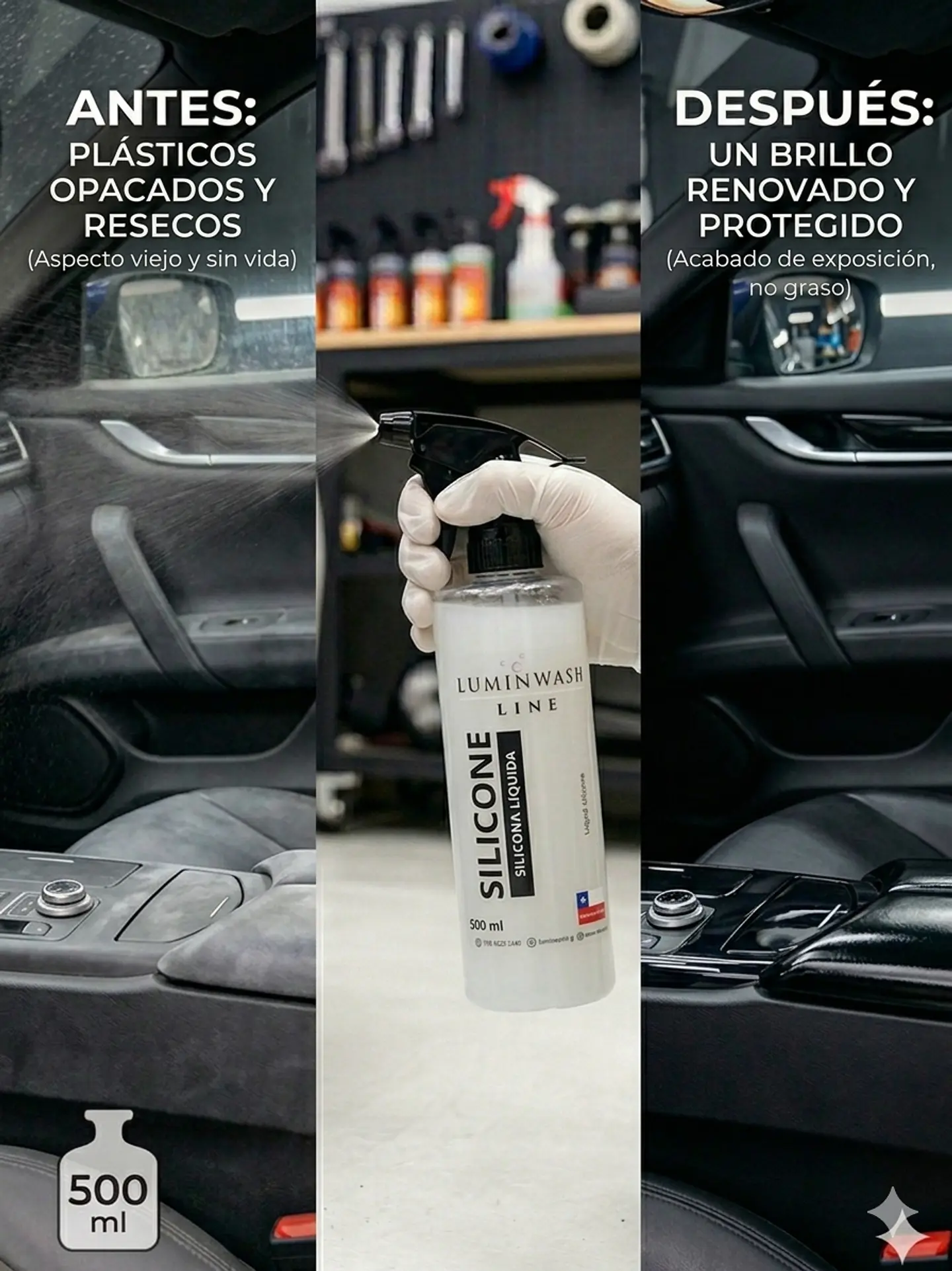 Silicone - Silicona Líquida con Aroma Hidratante y Brillo Instantáneo 500ml 2