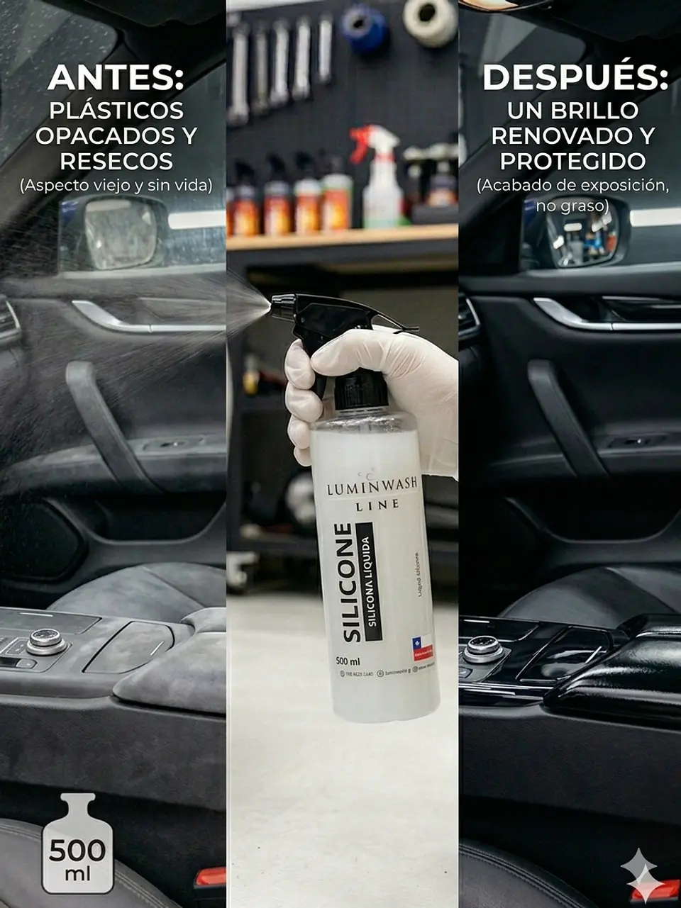 Silicone - Silicona Líquida con Aroma Hidratante y Brillo Instantáneo 500ml 2