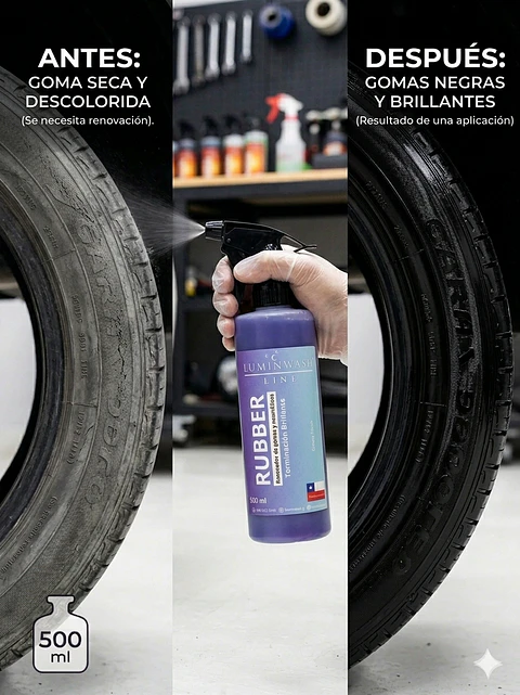Rubber - Renovador de Goma y Plásticos con Brillo Mate 500ml