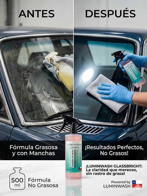 GlassBright - Limpiador de Vidrios 500ml