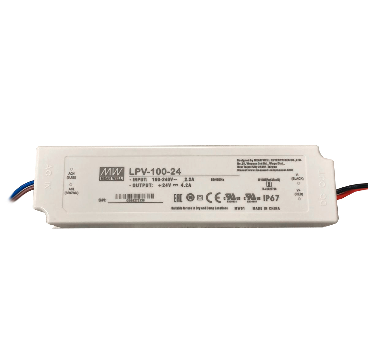 Driver para foco y riel  min 24V negro 100W  - TOTR0004