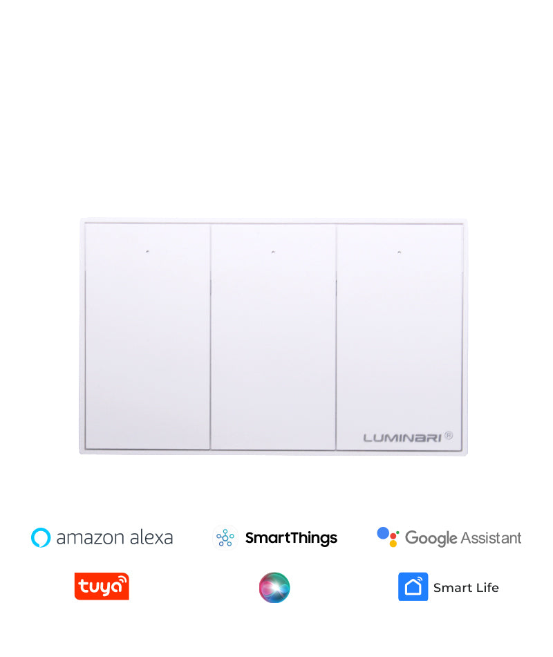 Interruptor inteligente button 3 botones Blanco