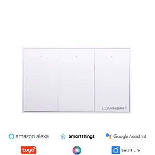 Interruptor inteligente button 3 botones Blanco