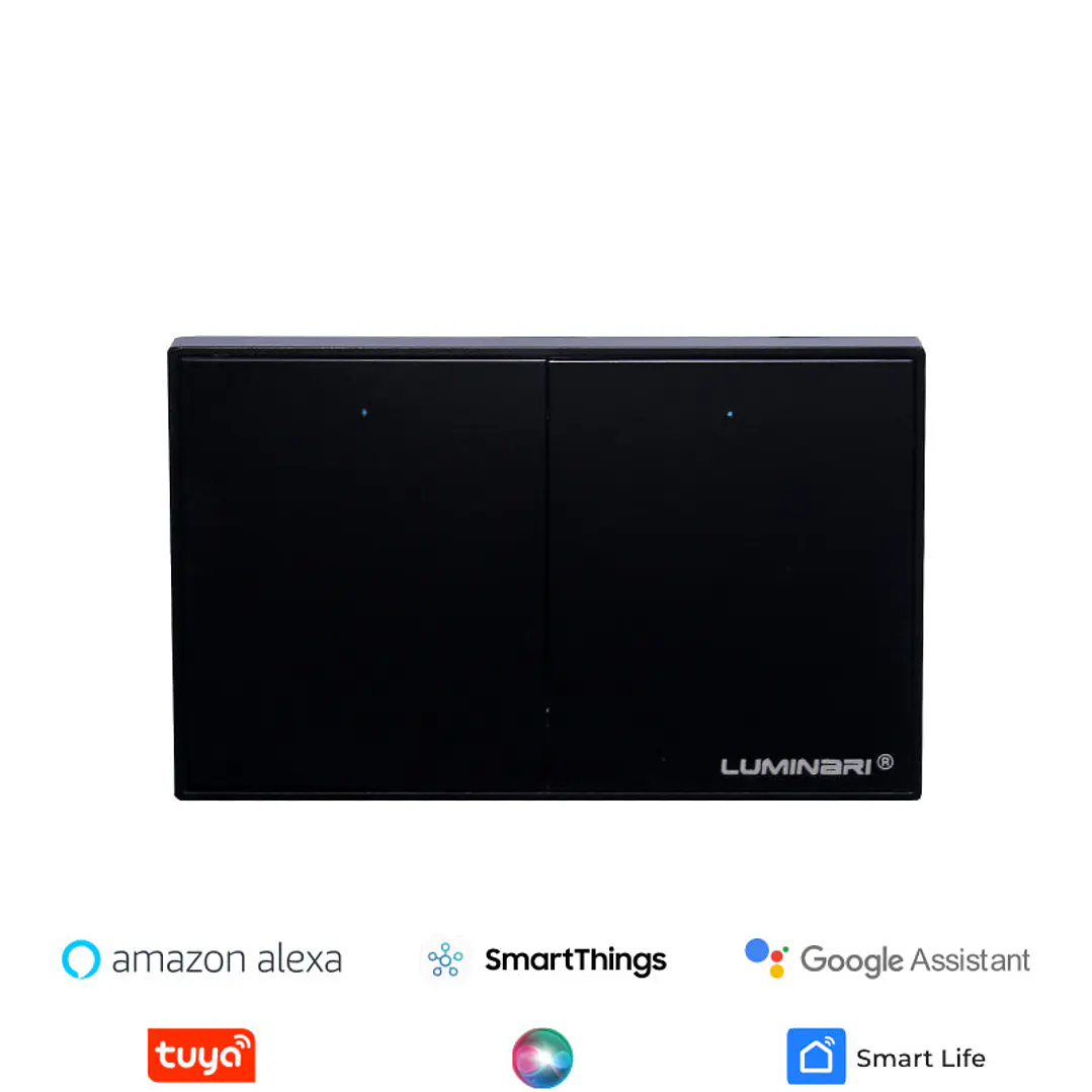 Interruptor inteligente button 2 botones Negro 1