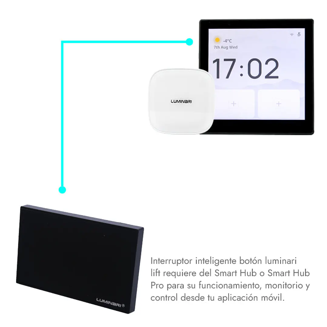 Interruptor inteligente button 2 botones Negro 2