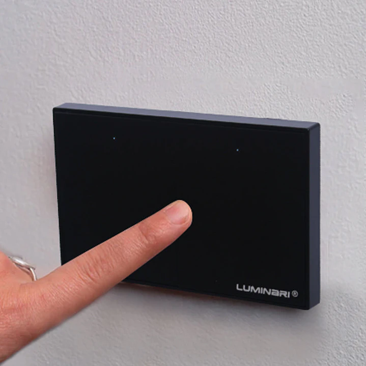 Interruptor inteligente button 2 botones Negro 3