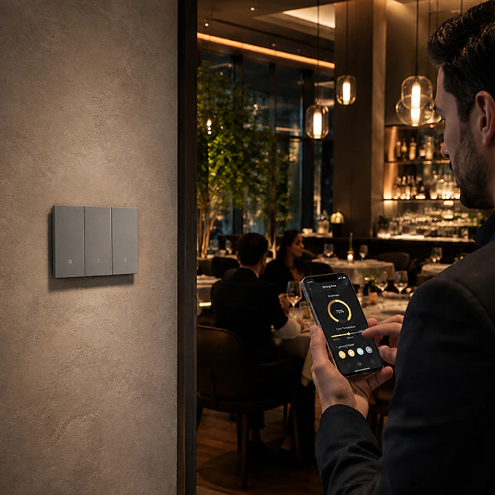 Pack Interruptores 1 Smart + 3 interruptores Volta Aluminio 3 botones 5