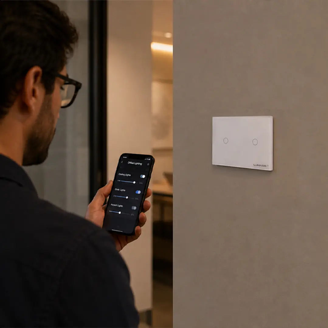 Pack Interruptores 1 Smart + 3 interruptores touch 2 botones 4
