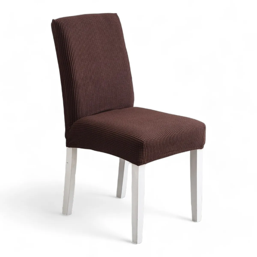 pack 6 fundas de sillas texturizadas tela cuadrille 1