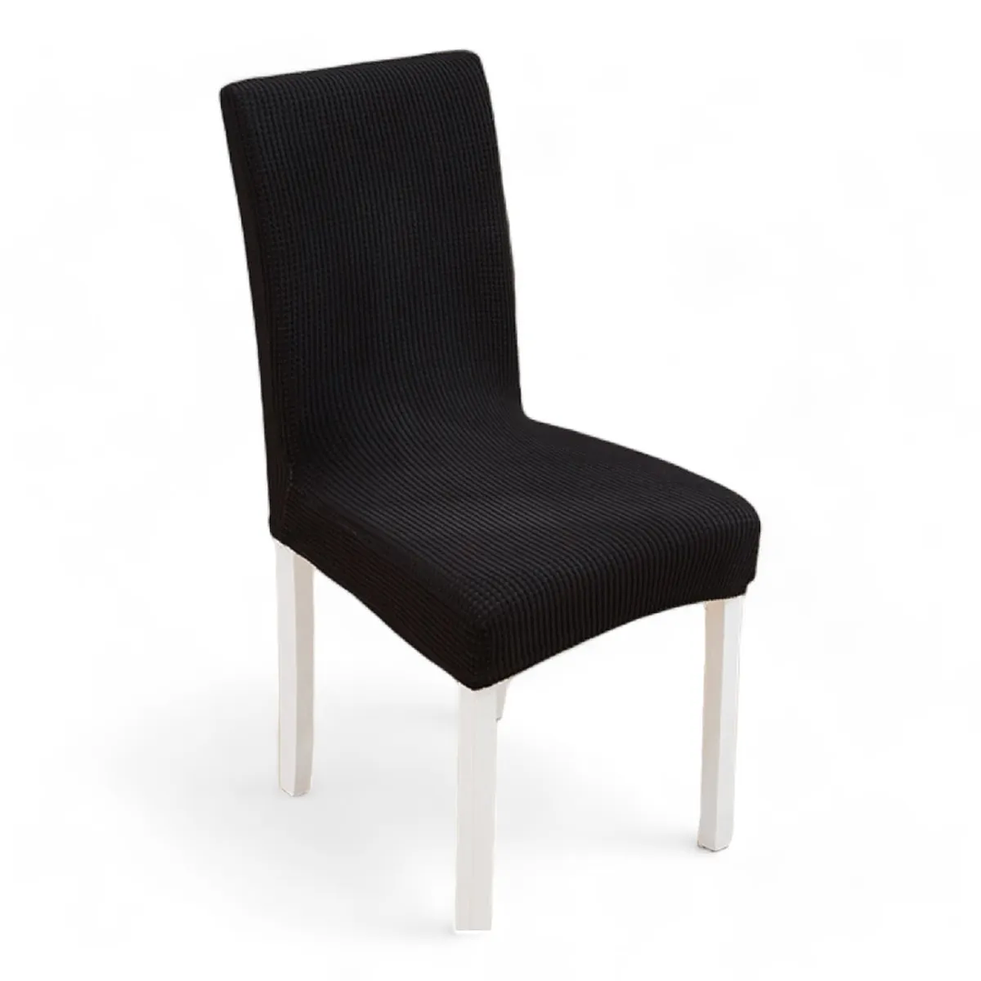 pack 6 fundas de sillas texturizadas tela cuadrille 3