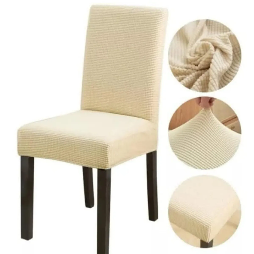 pack 6 fundas de sillas texturizadas tela cuadrille 5
