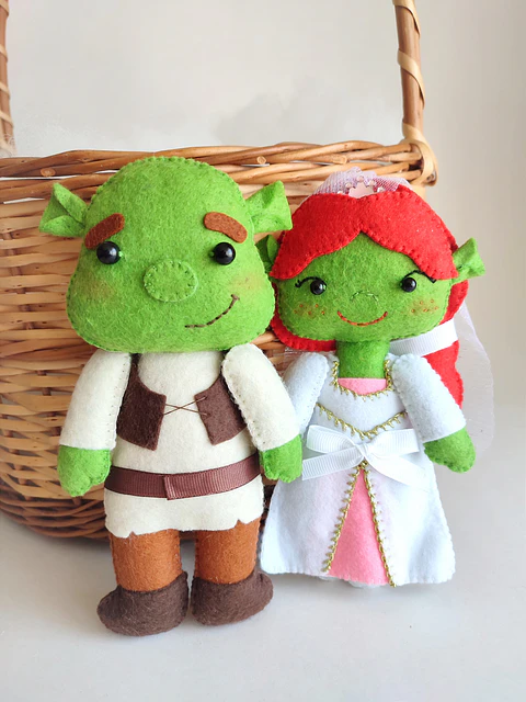 Figuras Decorativas "Shrek y Fiona Casados"