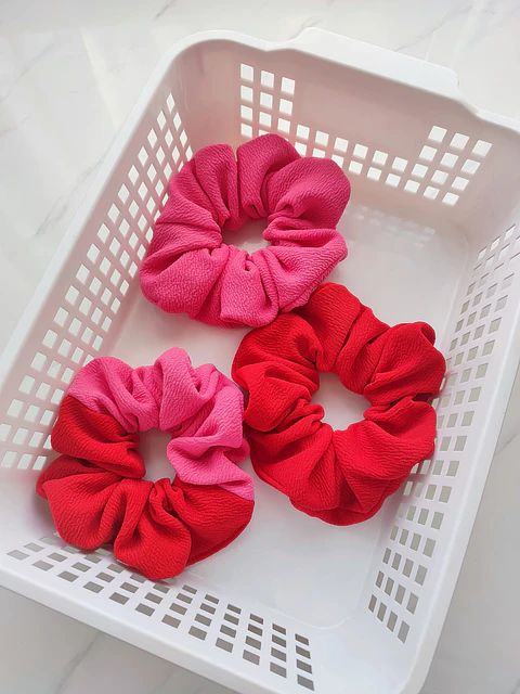 Scrunchies "Rosa y Rojo"