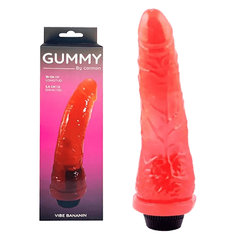 Vibrador Jelly Bananin Rojo- Caiman