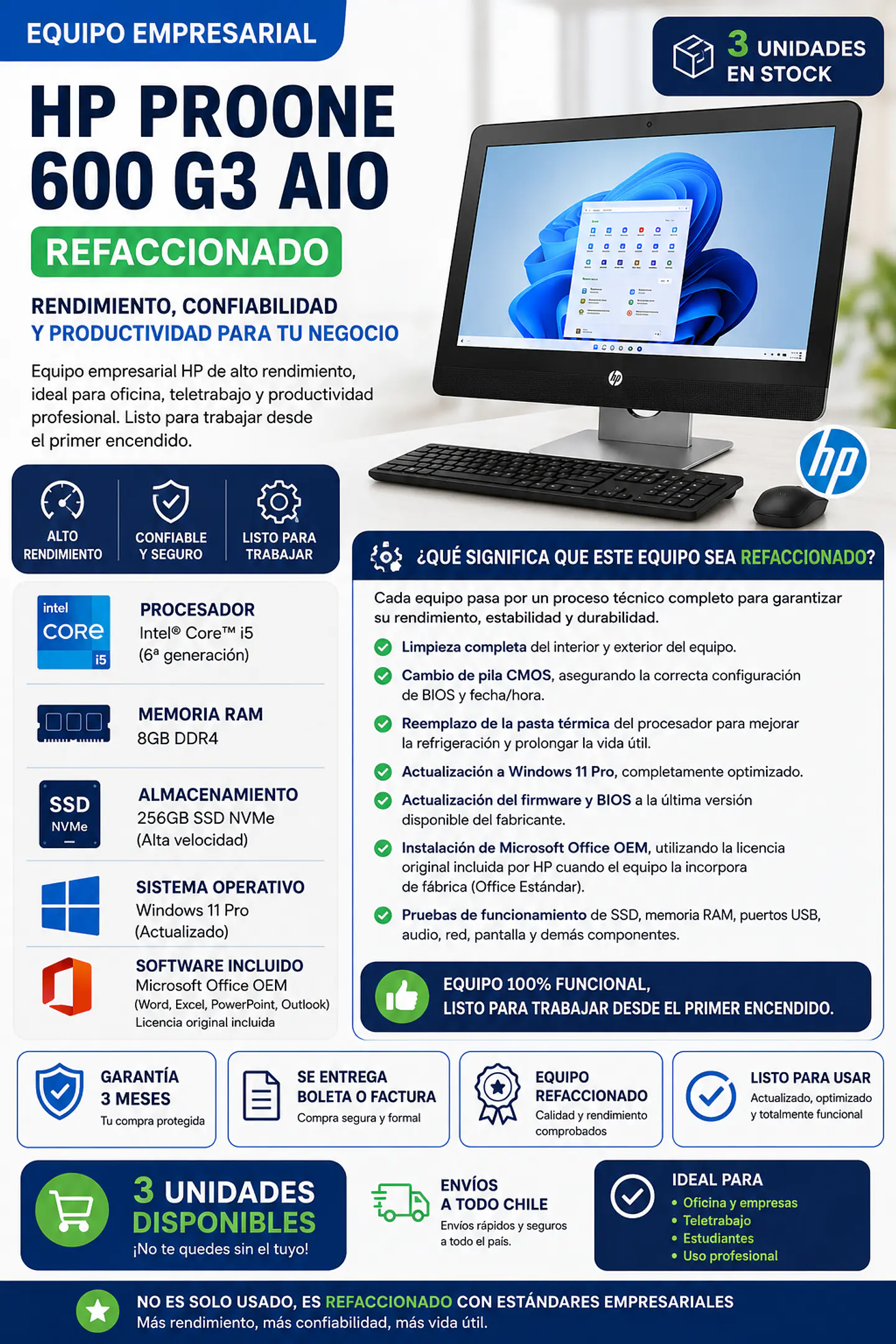 HP ProOne 600 G3 All-in-One Empresarial 1