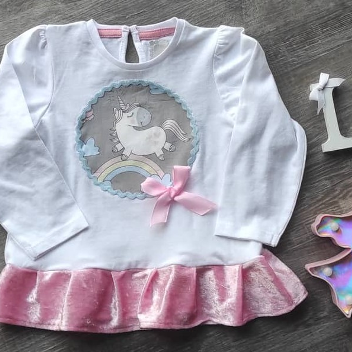 Blusa Unicórnio Arco-íris | 12-18 meses 1