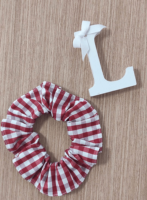 Scrunchie Vichy Vermelho