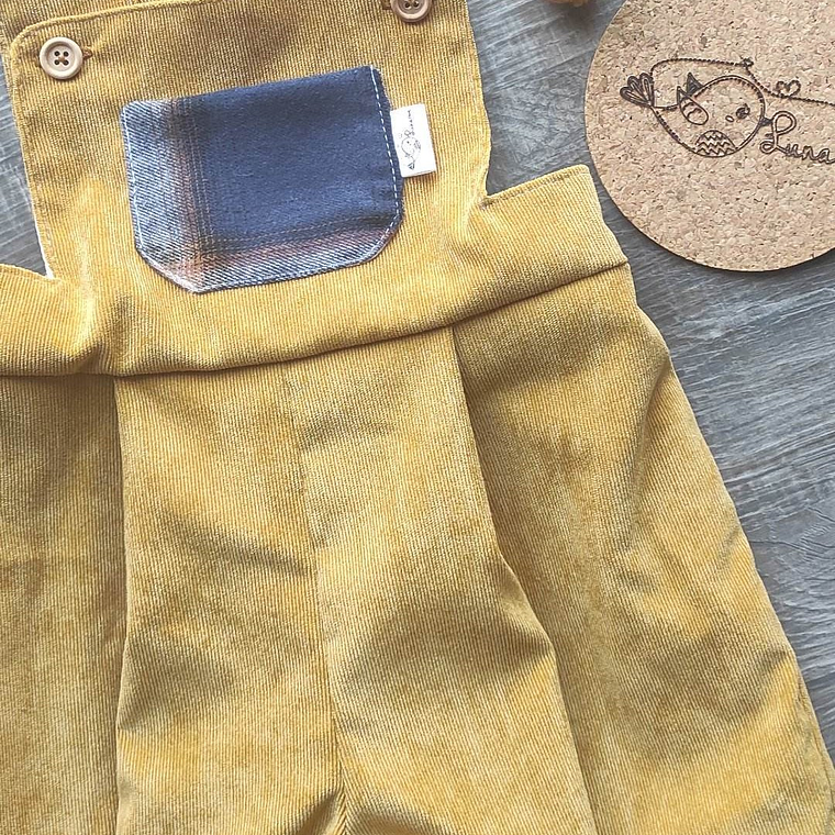 Calção com peitilho Mostarda | 18 meses 4