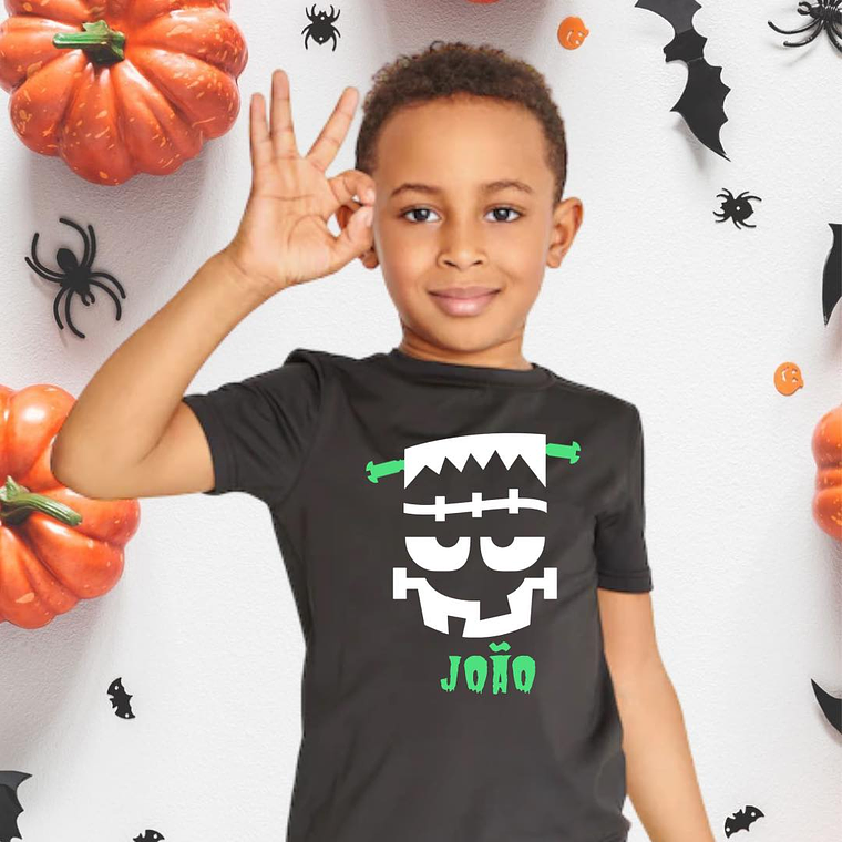 T-shirt Frankenstein  Menino Estilo 1