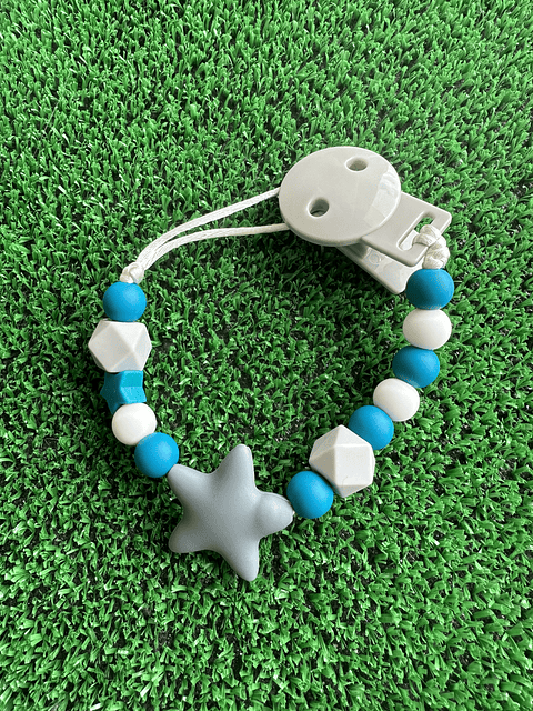 Prende chupeta mordedor silicone | verde