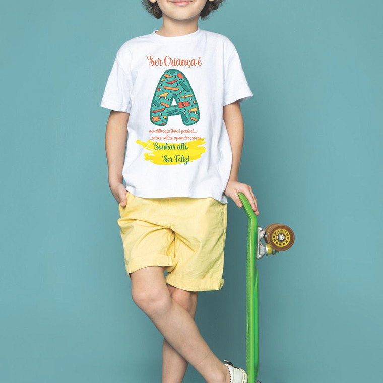 T-shirt Inicial Skate com frase 1