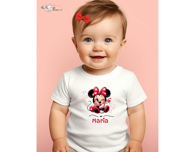 T-Shirt Minnie Bebé vermelha