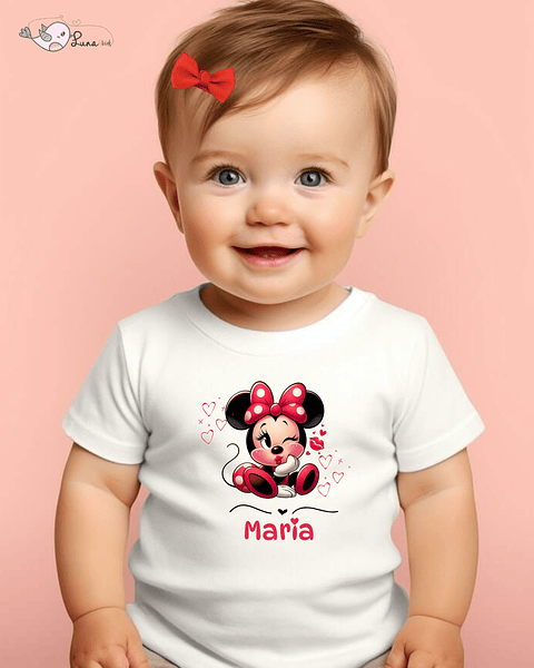 T-Shirt Minnie Bebé vermelha