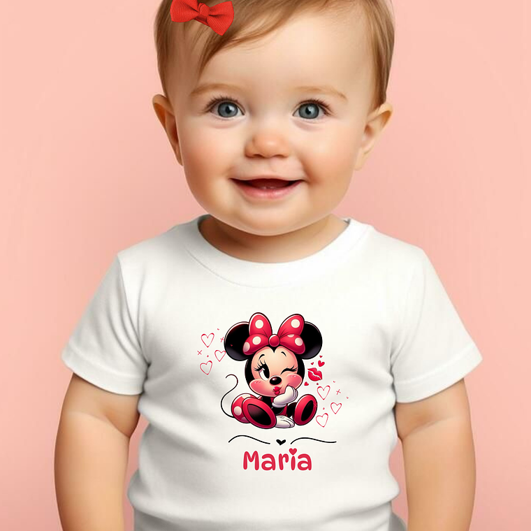 T-Shirt Minnie Bebé vermelha 1