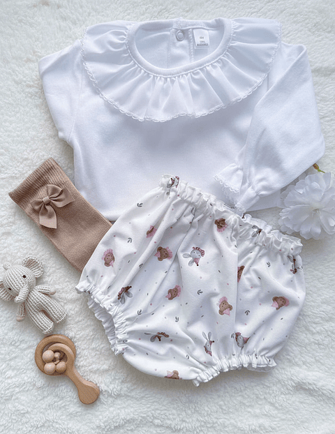 Tapa-Fraldas Bosque Encantado rosa | 3-6meses