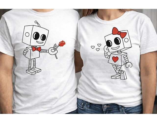 Tshirt Robot São Valentim