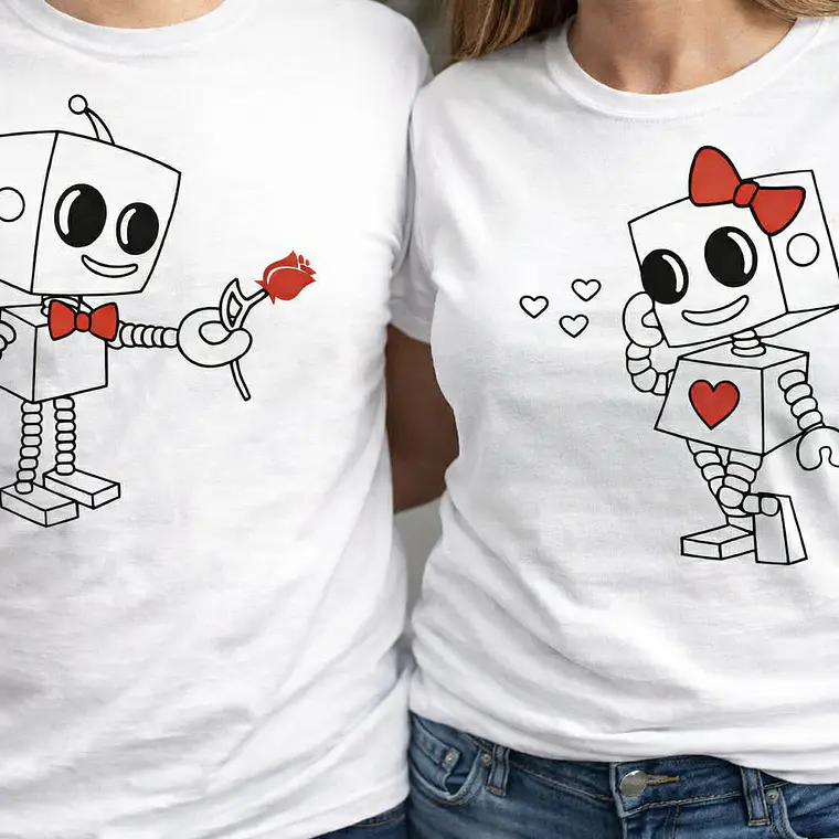 Tshirt Robot São Valentim 1