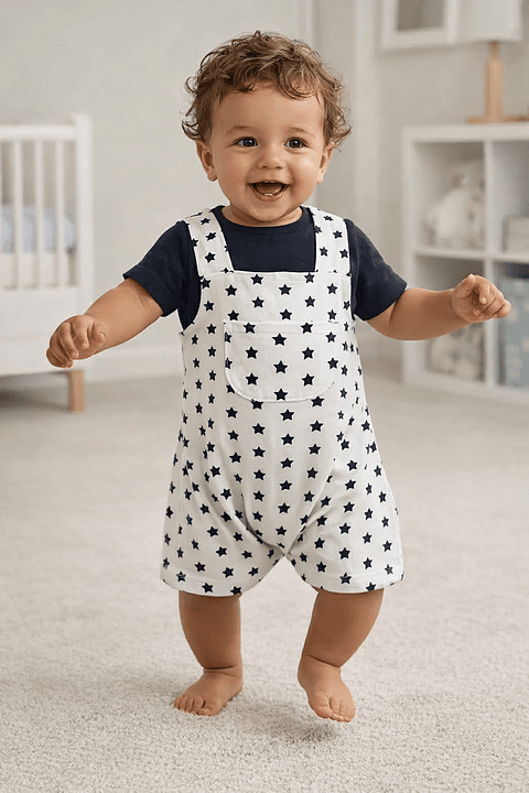 Macacão Estrelas Azuis