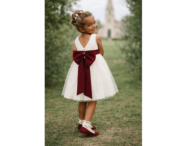 Vestido de Cerimónia Laço Bordeaux | 6 anos