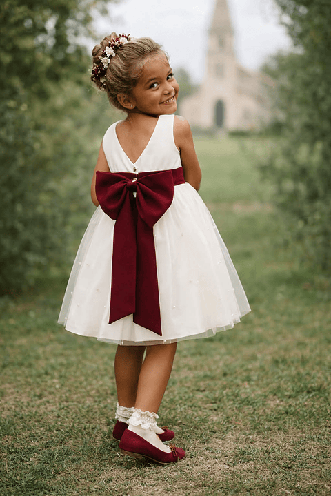 Vestido de Cerimónia Laço Bordeaux | 6 anos