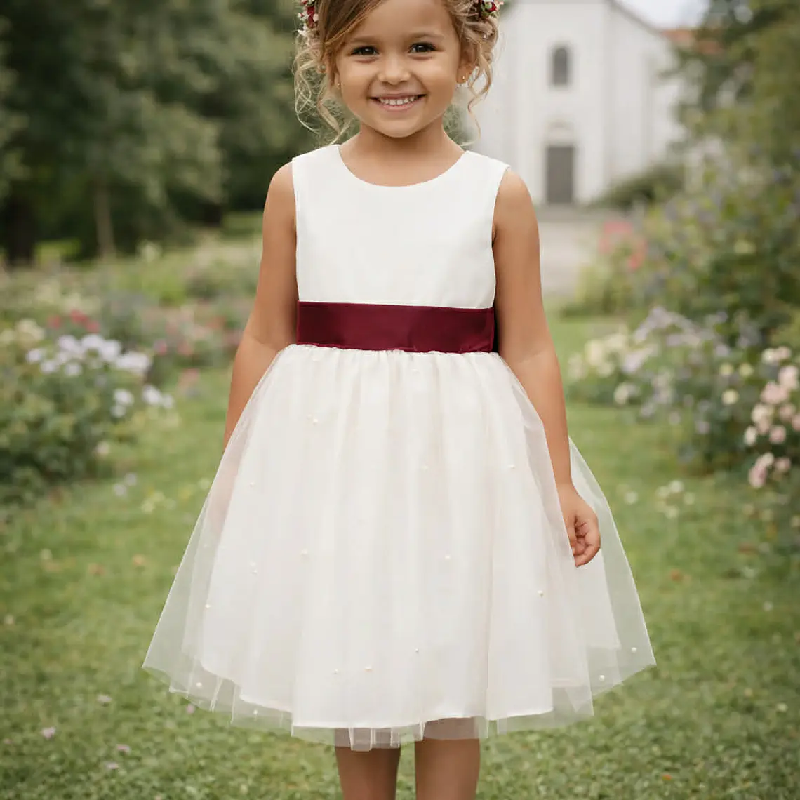 Vestido de Cerimónia Laço Bordeaux | 6 anos 2