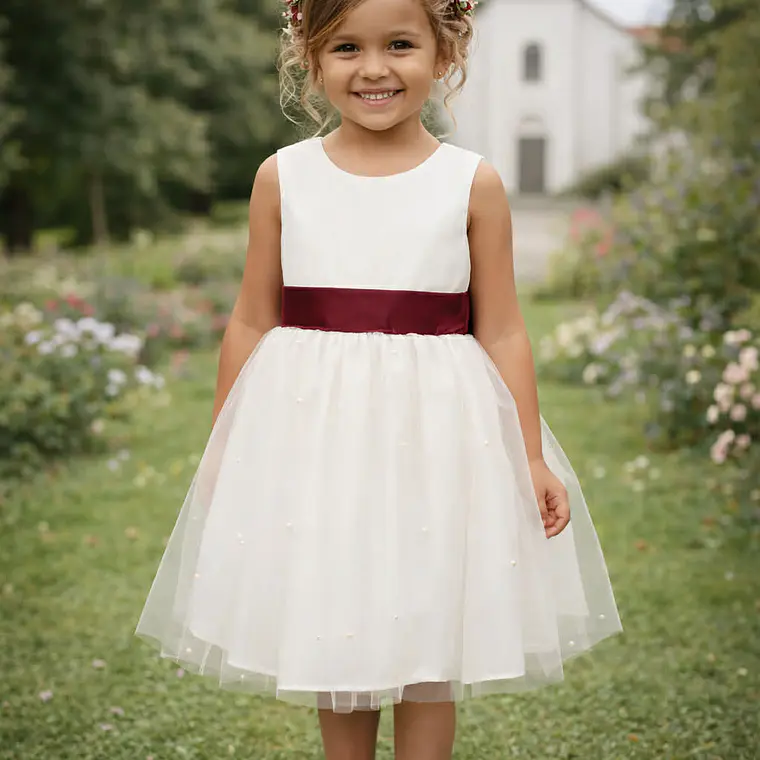 Vestido de Cerimónia Laço Bordeaux | 6 anos 2