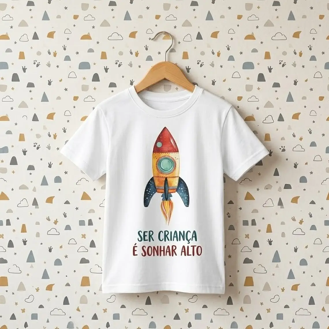T-Shirt Ser Criança é Sonhar Alto 1